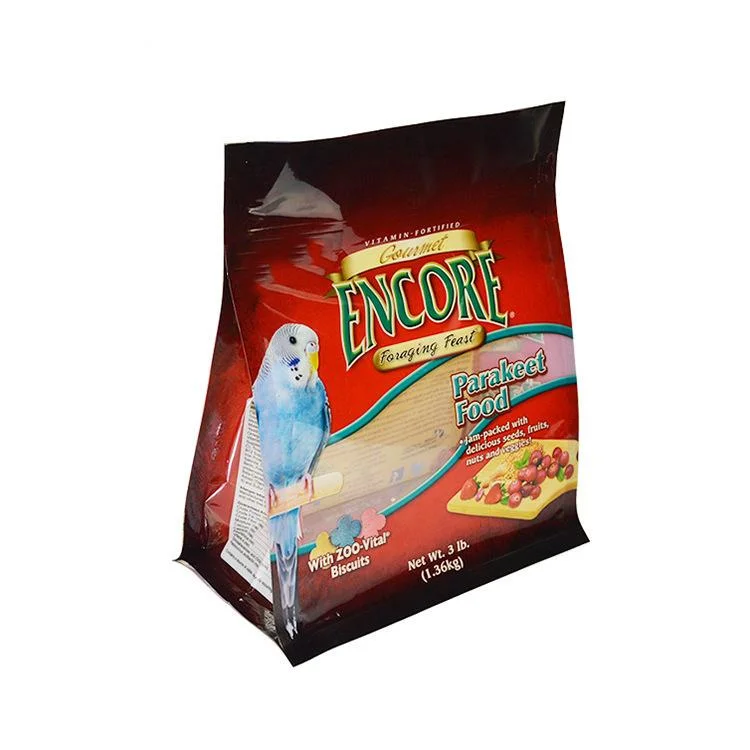 China Supplier Customized OEM Design Plastic Packaging Bag Gusset Bag Pet Food Packing Cat Dog Bird Food Packaging